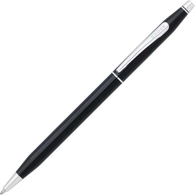 Cross Classic Century Lustrous Black Lacquer and Polished Chrome Appointments Refillable Ballpoint Pen Presented in a Luxury Gift Box