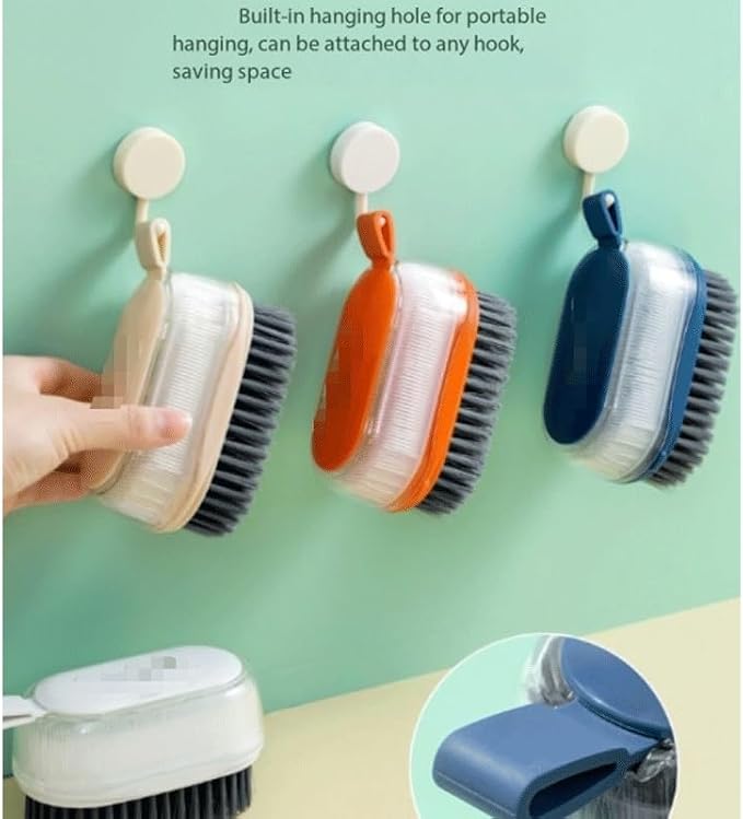 Cleaning Brush Multi-Purpose Round Mellow Handle Laundry Clean Shoes Household