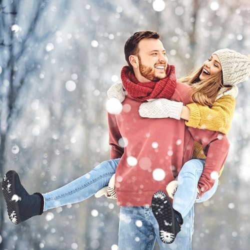 Alicegana Snow Boots for Women Winter: Warm Fur Lined Ankle Booties Comfortable Waterproof Slip On Lightweight Womens Boots