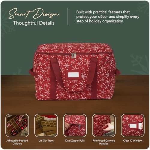 Covermates Adjustable Ornament Storage Bag, 25.5" W x 13" D x 12.5" H