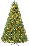 Best Choice Products 9ft Pre-Lit Scotch Pine Christmas Tree, Premium Pre-Decorated Artificial Holiday Decor w/ 2,020 Branch Tips, 2-in-1 White and Multicolor LED Lights, Cordless Setup