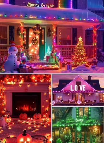 Christmas Lights Outdoor, 150 LED RGB C9 String Lights, Smart APP & Remote