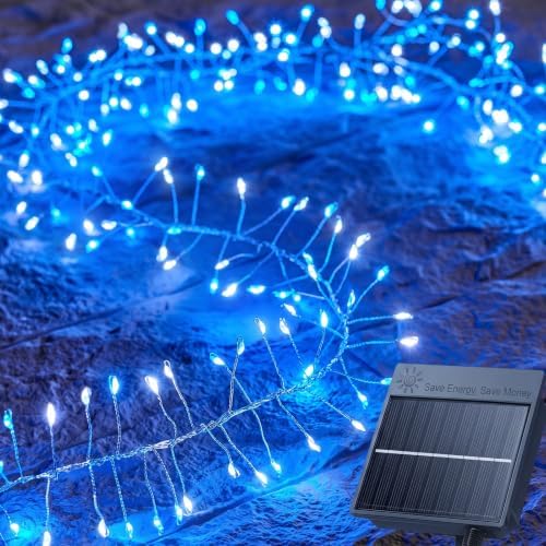 240 LED Solar Fairy Lights Outdoor Waterproof IP65, 20FT 8 Lighting Modes