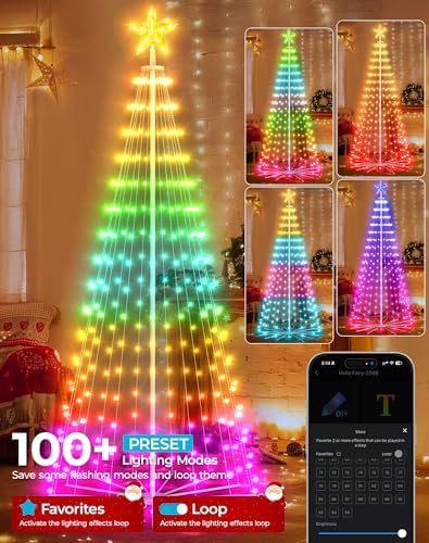 Avatar Controls 9FT Smart LED Outdoor Christmas Tree, RGB Cone Tree Lights