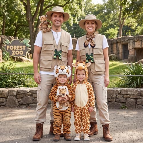 5 Pcs Safari Costume for Women Halloween Cosplay Outfit