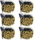 OZS 6 Pack 480 LED Solar String Lights Outdoor Waterproof, Warm White