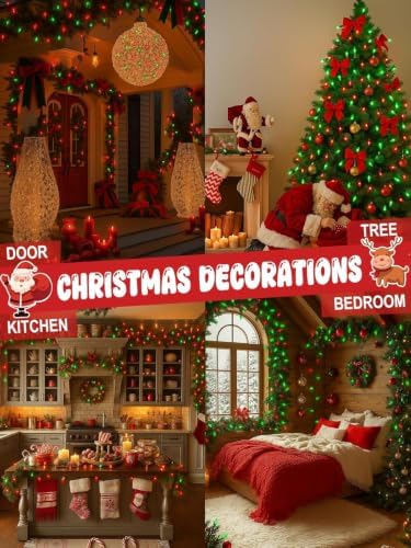 250 LED Linkable C6 Christmas Lights 82FT Christmas Lights Outdoor Decor