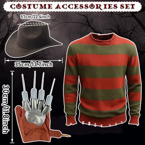 Adult Mens Halloween Costume Knitted Sweater Movie Cosplay Set