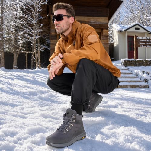 FitVille Extra Wide Winter Boots for Men, Water Repellent Snow Boots