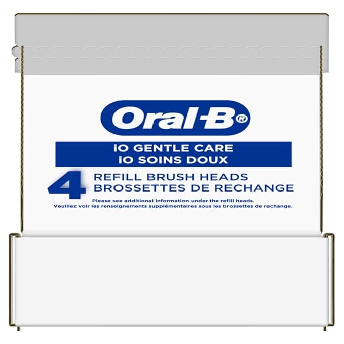 Oral-B iO Series Gentle Care Electric Toothbrush Replacement Brush Heads for an Oral-B Electric Toothbrush, 4 Count, White