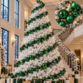 Sosation 29.5Ft Christmas Ball Ornament Garland, Green, Glossy Matte
