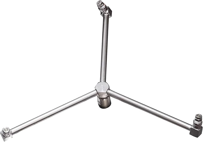 BOCOM Washer Replacement Integrated Rotary Rod Rotating Spray Arm with 3 Nozzles for 24" Pressure Washer Surface Cleaner Attachment Power Washer Accessory, 4000 PSI Silver