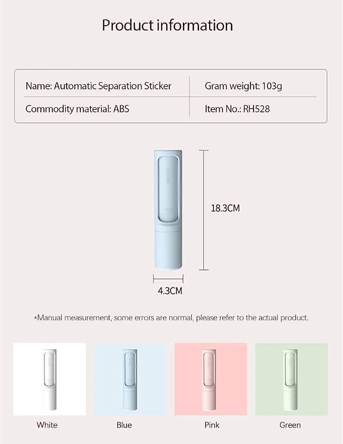 Rotate Clothing Depilator Reusable Lint Rollers Quick Removal Fuzz Dust Electrostatic Remover Brush Pet Hair