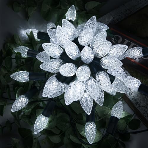 AWQ 500LED 173.8 FT C6 Christmas String Lights Plug in White Decorations