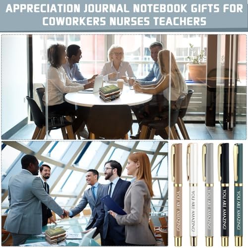 Kosiz 20 Pcs Employee Appreciation Gift Bulk Notebook Pen, Morandi, Amazing