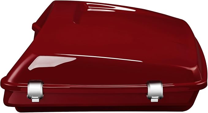 5.5" Razor Motorcycle Trunk W/Latch Key Fit For Harley 2014-2025 Touring CVO Road King Street Glide Electra Glide Ultra Limited Pack Billiard Red