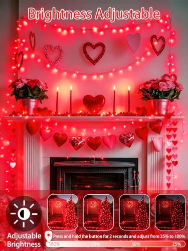 2 Pack 200 LED Christmas Lights 13 Modes Extendable Christmas Tree Lights