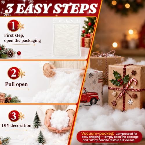 Christmas Decoration Fake Snow, Artificial White Clouds for Christmas Tree