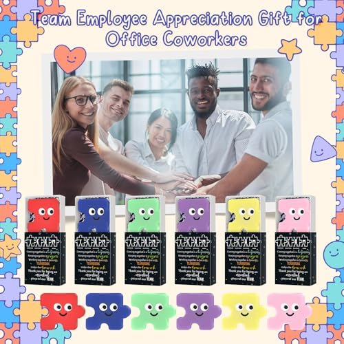 12 Sets Employee Appreciation Gifts Team Puzzle Toy with Boxes