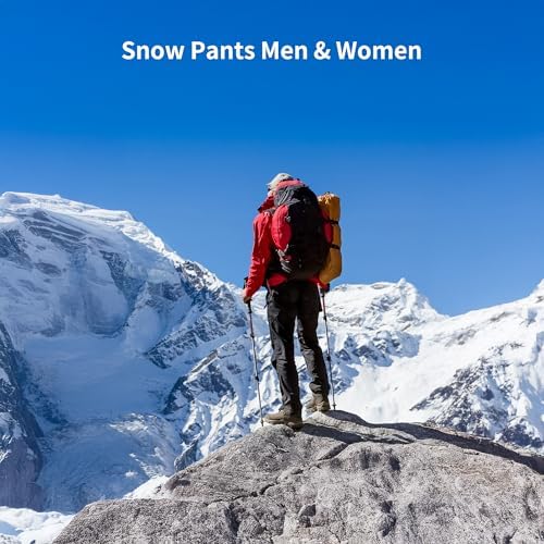 Naturehike Side Zipper Down Pants, Men's Women's Winter Snow Ski Pants, Windproof Warm Insulated Puffy Trousers