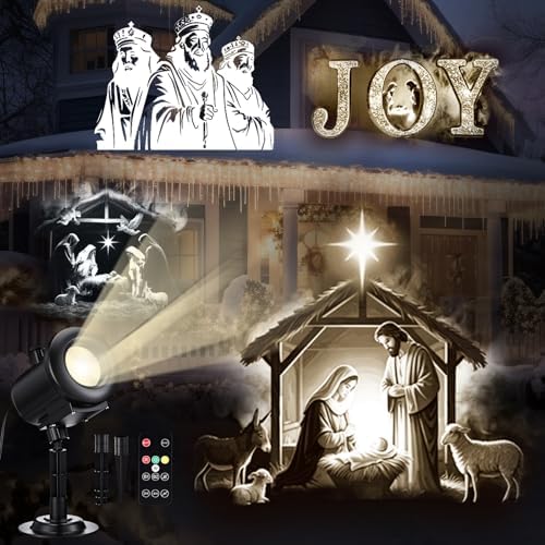 Aurelema Christmas Nativity Scene Projector Lights Christian