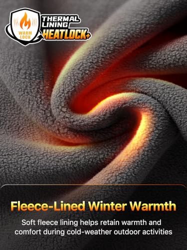 FREE SOLDIER Men's Fleece Lined Pants Softshell Snow Ski Pants