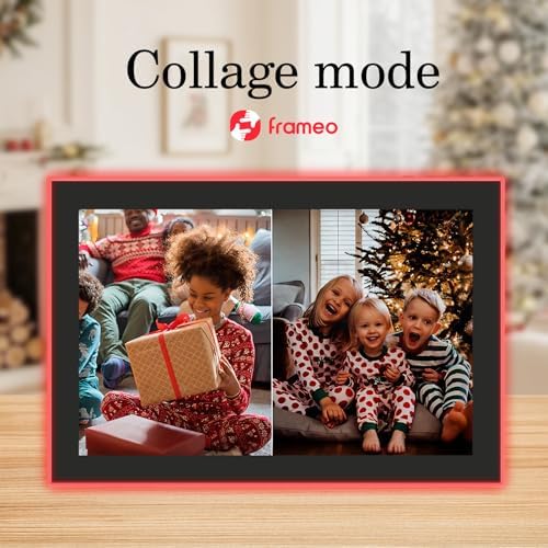 32GB FRAMEO 10.1 Inch WiFi Digital Photo Frame, 1280x800 HD IPS LCD Touch Screen, Auto-Rotate, 32GB Storage, Support USB Drive/SD Card Extend Storage, Share Moments via Frameo App