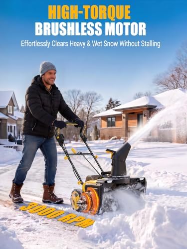 Cordless Snow Blower Compatible with DeWalt 20V Max Battery (Tool Only)