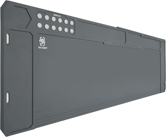 OneTigris Gun Clean Mat Magnectic for Table, Extra Large 48"x16" Anti-Slip Rubberized Repair Mat for Gun Parts, Protects Work Surface from Solvents and Oils