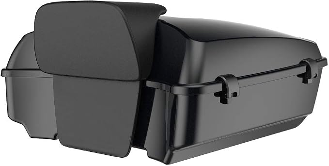 Advanblack Road Glide Tour Trunk Pack Midnight Pearl Chopped Tour Trunk Pack Backrest Pad for '97-'25 Harley Touring Road King Street Glide Electra Glide CVO models