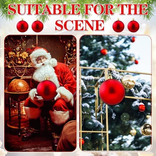Threan 10 Inch Red Matte Large Christmas Ball Ornament