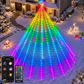14FT Smart Outdoor Christmas Tree Lights, 542 RGB LEDs, App & Remote