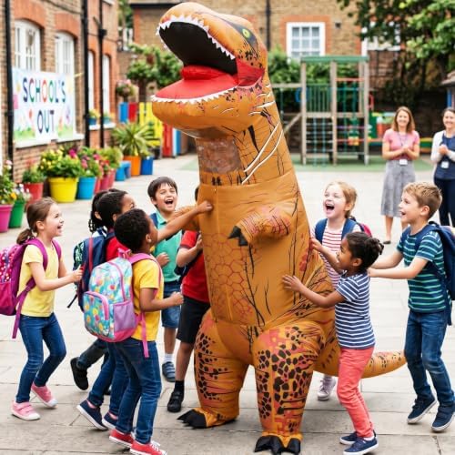 Inflatable Dinosaur Costume for Kids and Adults, Blow Up Party Suit