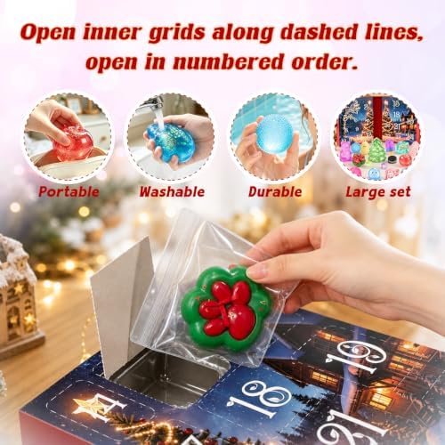 Squishy Advent Calendar 2026, 24 Day Countdown for Kid and Adult