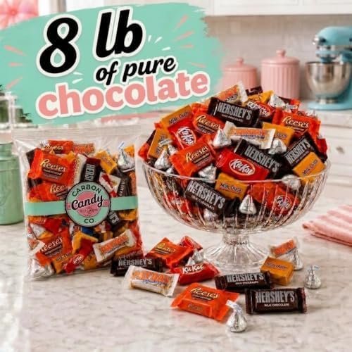 Halloween Chocolate Candy Variety Pack, Assorted Pinata Mini Bars Bulk 8 lb