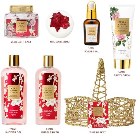 Spa Gifts for Mom, Birthday Gifts - 7Pcs Bath Spa Gift Baskets for Women
