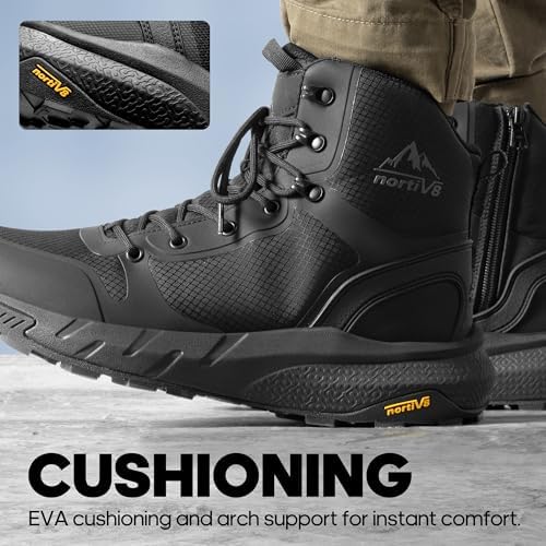 NORTIV 8 Men's Military Tactical Boot Zipper Lightweight