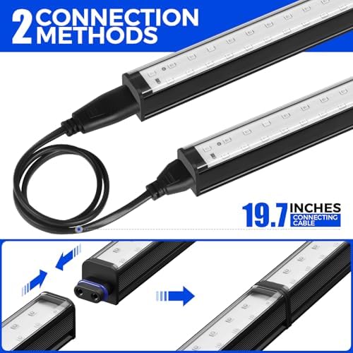 Barrina Black Light Bar, 10W 1FT Magnetic LED Black Lights for Glow Party