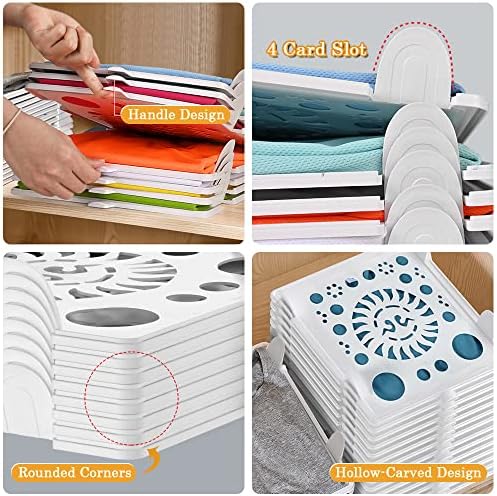 Accenter Clothing Organizer for Closet Storage,Stackable Shelf Dividers