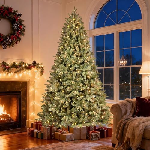 Treepool 7FT Prelit Artificial Christmas Tree, 2272 PE/PVC Tips, 500 Lights