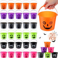 Jenaai 36 Pcs Halloween Pumpkin Buckets Bulk Small Plastic Candy Buckets