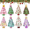 Sosation 8 Pcs Vintage Mercury Glass Christmas Tree Ornaments Tree Decor