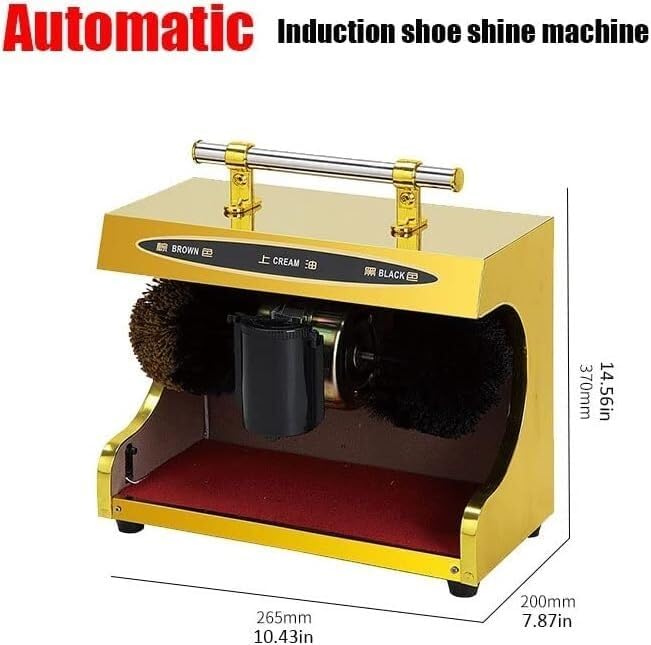 Automatic Shoe Polisher Machine, Electric Shoe Cleaner with Double Combination Brush, Portable Dust Removal Polishing Kit for Leather Shoes, Hotel Commercial Use
