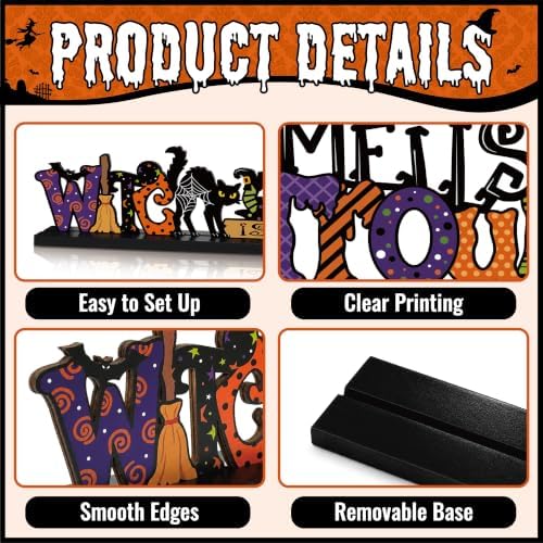 Hocus Pocus Decor, Halloween Decorations Indoor Wooden Table Sign
