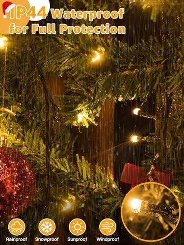 BrightChristmas 1000 LED 328 FT Christmas Lights, Waterproof Outdoor String With Remote and Timer, 8 Modes Dimmable, Fairy Lights for Holiday Decor (Warm White)
