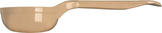 Carlisle FoodService Products Measure Miser Plastic Measuring Spoon with Short Handle, 2 Ounces, Beige, 1 Count (Pack of 2)