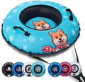 Snow Tube for Adults & Kids | Heavy-Duty Inflatable Snow Tube with Super Slick Base, Freeze-Proof 1000D Base | Durable Snow Tubes for Kids | Snow Dog Series