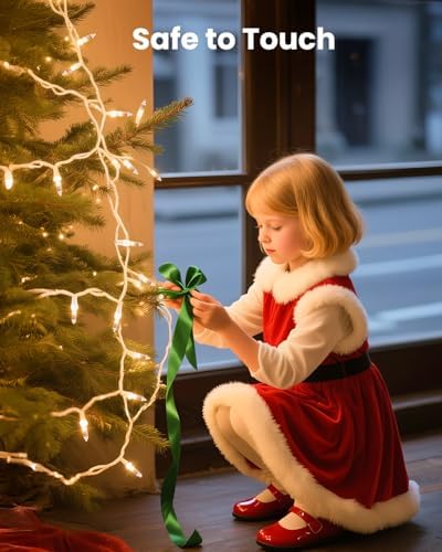 Minetom Clear Christmas Lights Set 100 Count 20 Feet Incandescent Bulb