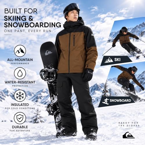 Quiksilver Men's Water Resistant Winter Insulated Snow Pants