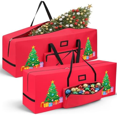 2 Pcs Christmas Tree Storage Bag for 9 ft Xmas Tree
